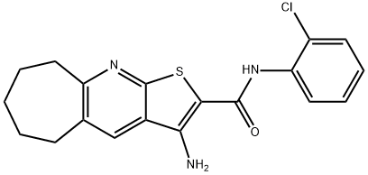 3-amino-N-(2-chlorophenyl)-6,7,8,9-tetrahydro-5H-cyclohepta[b]thieno[3,2-e]pyridine-2-carboxamide Structure