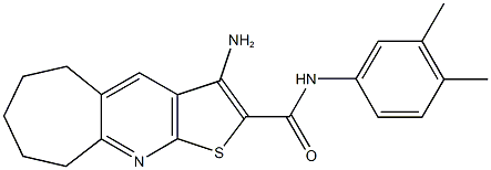 3-amino-N-(3,4-dimethylphenyl)-6,7,8,9-tetrahydro-5H-cyclohepta[b]thieno[3,2-e]pyridine-2-carboxamide 구조식 이미지