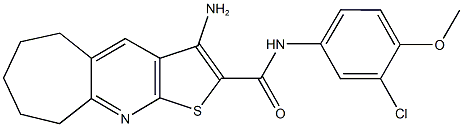 3-amino-N-(3-chloro-4-methoxyphenyl)-6,7,8,9-tetrahydro-5H-cyclohepta[b]thieno[3,2-e]pyridine-2-carboxamide 구조식 이미지