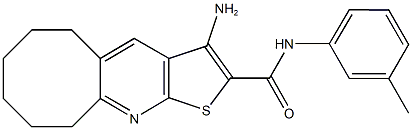 3-amino-N-(3-methylphenyl)-5,6,7,8,9,10-hexahydrocycloocta[b]thieno[3,2-e]pyridine-2-carboxamide 구조식 이미지