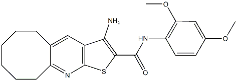 3-amino-N-(2,4-dimethoxyphenyl)-5,6,7,8,9,10-hexahydrocycloocta[b]thieno[3,2-e]pyridine-2-carboxamide Structure