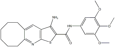 3-amino-N-(3,4,5-trimethoxyphenyl)-5,6,7,8,9,10-hexahydrocycloocta[b]thieno[3,2-e]pyridine-2-carboxamide Structure