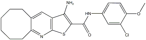 3-amino-N-(3-chloro-4-methoxyphenyl)-5,6,7,8,9,10-hexahydrocycloocta[b]thieno[3,2-e]pyridine-2-carboxamide 구조식 이미지