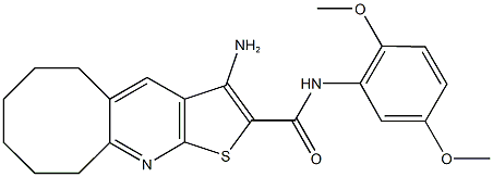 3-amino-N-(2,5-dimethoxyphenyl)-5,6,7,8,9,10-hexahydrocycloocta[b]thieno[3,2-e]pyridine-2-carboxamide Structure