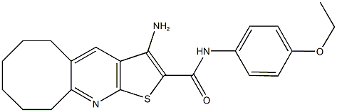 3-amino-N-(4-ethoxyphenyl)-5,6,7,8,9,10-hexahydrocycloocta[b]thieno[3,2-e]pyridine-2-carboxamide 구조식 이미지