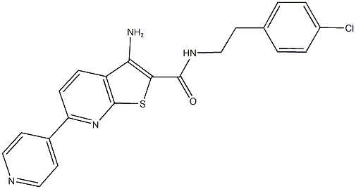 3-amino-N-[2-(4-chlorophenyl)ethyl]-6-pyridin-4-ylthieno[2,3-b]pyridine-2-carboxamide 구조식 이미지