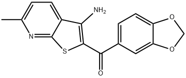 (3-amino-6-methylthieno[2,3-b]pyridin-2-yl)(1,3-benzodioxol-5-yl)methanone Structure