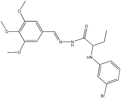 2-(3-bromoanilino)-N'-(3,4,5-trimethoxybenzylidene)butanohydrazide Structure