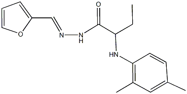 2-(2,4-dimethylanilino)-N'-(2-furylmethylene)butanohydrazide Structure