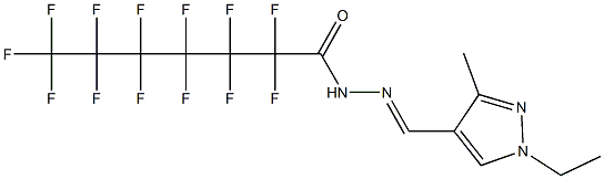 N'-[(1-ethyl-3-methyl-1H-pyrazol-4-yl)methylene]-2,2,3,3,4,4,5,5,6,6,7,7,7-tridecafluoroheptanohydrazide 구조식 이미지