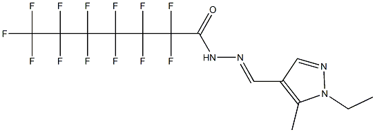 N'-[(1-ethyl-5-methyl-1H-pyrazol-4-yl)methylene]-2,2,3,3,4,4,5,5,6,6,7,7,7-tridecafluoroheptanohydrazide 구조식 이미지