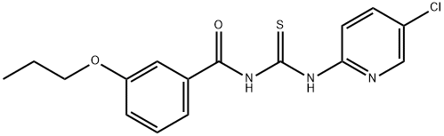 N-(5-chloro-2-pyridinyl)-N'-(3-propoxybenzoyl)thiourea Structure
