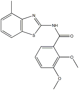 2,3-dimethoxy-N-(4-methyl-1,3-benzothiazol-2-yl)benzamide 구조식 이미지