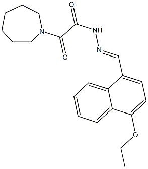 2-(1-azepanyl)-N'-[(4-ethoxy-1-naphthyl)methylene]-2-oxoacetohydrazide Structure