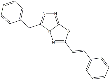 3-benzyl-6-(2-phenylvinyl)[1,2,4]triazolo[3,4-b][1,3,4]thiadiazole Structure