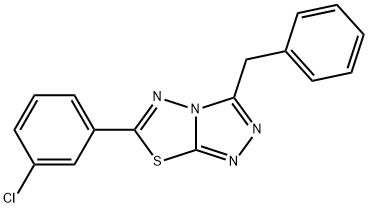 3-benzyl-6-(3-chlorophenyl)[1,2,4]triazolo[3,4-b][1,3,4]thiadiazole Structure