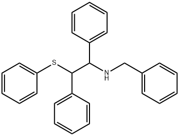 N-benzyl-N-[1,2-diphenyl-2-(phenylsulfanyl)ethyl]amine 구조식 이미지