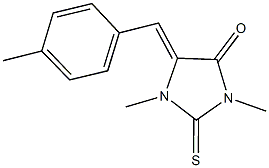 1,3-dimethyl-5-(4-methylbenzylidene)-2-thioxo-4-imidazolidinone 구조식 이미지