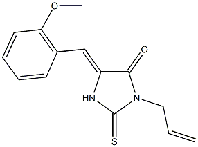 3-allyl-5-(2-methoxybenzylidene)-2-thioxo-4-imidazolidinone Structure
