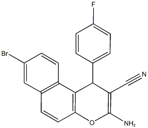 3-amino-8-bromo-1-(4-fluorophenyl)-1H-benzo[f]chromene-2-carbonitrile Structure