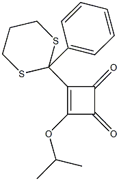 3-isopropoxy-4-(2-phenyl-1,3-dithian-2-yl)-3-cyclobutene-1,2-dione 구조식 이미지