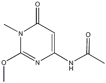 N-(2-methoxy-1-methyl-6-oxo-1,6-dihydro-4-pyrimidinyl)acetamide Structure