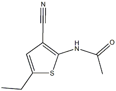 N-(3-cyano-5-ethyl-2-thienyl)acetamide 구조식 이미지