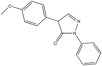 4-(4-methoxyphenyl)-2-phenyl-2,4-dihydro-3H-pyrazol-3-one Structure