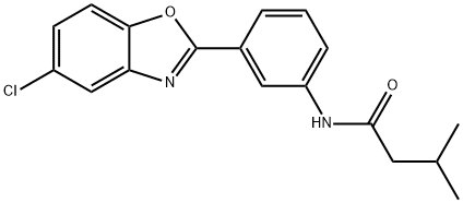 N-[3-(5-chloro-1,3-benzoxazol-2-yl)phenyl]-3-methylbutanamide Structure