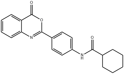 N-[4-(4-oxo-4H-3,1-benzoxazin-2-yl)phenyl]cyclohexanecarboxamide Structure