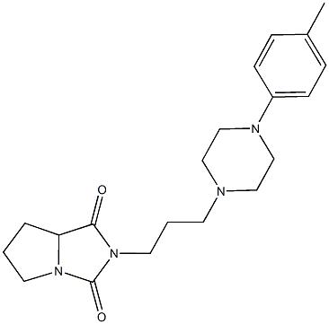 2-{3-[4-(4-methylphenyl)-1-piperazinyl]propyl}tetrahydro-1H-pyrrolo[1,2-c]imidazole-1,3(2H)-dione Structure