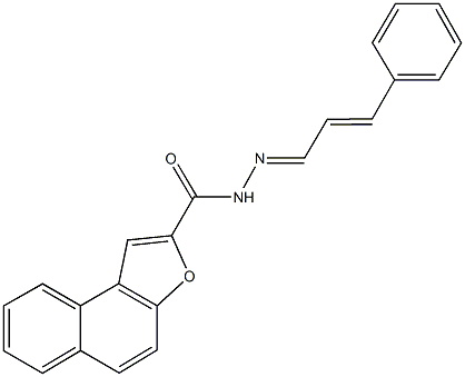 N'-(3-phenyl-2-propenylidene)naphtho[2,1-b]furan-2-carbohydrazide 구조식 이미지