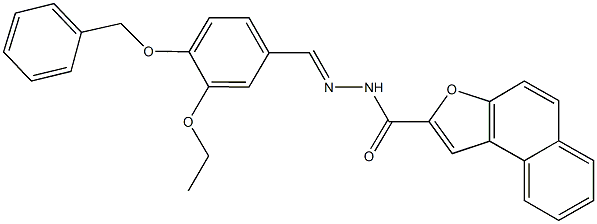 N'-[4-(benzyloxy)-3-ethoxybenzylidene]naphtho[2,1-b]furan-2-carbohydrazide 구조식 이미지