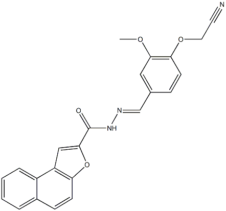 N'-[4-(cyanomethoxy)-3-methoxybenzylidene]naphtho[2,1-b]furan-2-carbohydrazide Structure