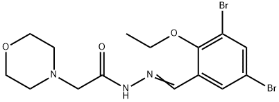 N'-(3,5-dibromo-2-ethoxybenzylidene)-2-(4-morpholinyl)acetohydrazide 구조식 이미지