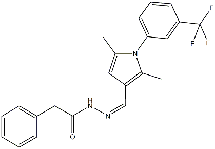 N'-({2,5-dimethyl-1-[3-(trifluoromethyl)phenyl]-1H-pyrrol-3-yl}methylene)-2-phenylacetohydrazide Structure
