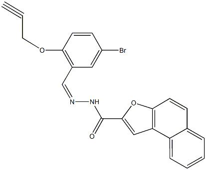 N'-[5-bromo-2-(2-propynyloxy)benzylidene]naphtho[2,1-b]furan-2-carbohydrazide Structure