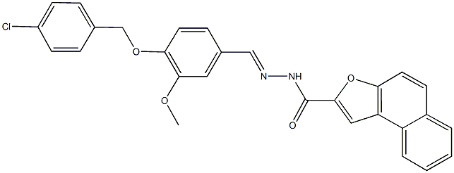 N'-{4-[(4-chlorobenzyl)oxy]-3-methoxybenzylidene}naphtho[2,1-b]furan-2-carbohydrazide Structure