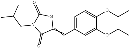 5-(3,4-diethoxybenzylidene)-3-isobutyl-1,3-thiazolidine-2,4-dione Structure