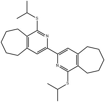3,3'-bis{1-(isopropylsulfanyl)-6,7,8,9-tetrahydro-5H-cyclohepta[c]pyridine} Structure