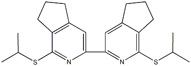 3,3'-bis{1-(isopropylsulfanyl)-6,7-dihydro-5H-cyclopenta[c]pyridine} Structure