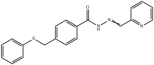 4-[(phenylsulfanyl)methyl]-N'-(2-pyridinylmethylene)benzohydrazide 구조식 이미지