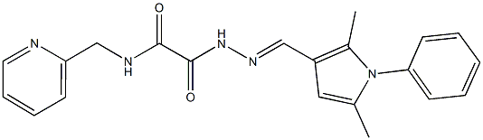 2-{2-[(2,5-dimethyl-1-phenyl-1H-pyrrol-3-yl)methylene]hydrazino}-2-oxo-N-(2-pyridinylmethyl)acetamide Structure