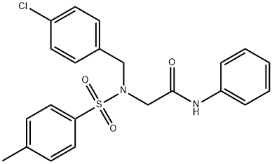 2-{(4-chlorobenzyl)[(4-methylphenyl)sulfonyl]amino}-N-phenylacetamide Structure