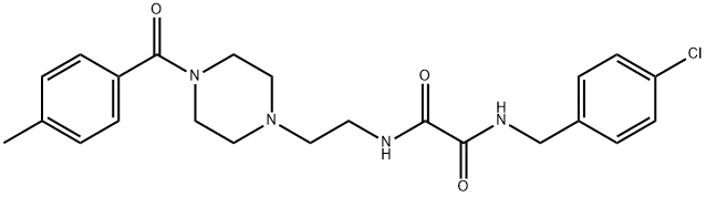 N~1~-(4-chlorobenzyl)-N~2~-{2-[4-(4-methylbenzoyl)-1-piperazinyl]ethyl}ethanediamide Structure