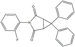 3-(2-fluorophenyl)-6,6-diphenyl-3-azabicyclo[3.1.0]hexane-2,4-dione 구조식 이미지
