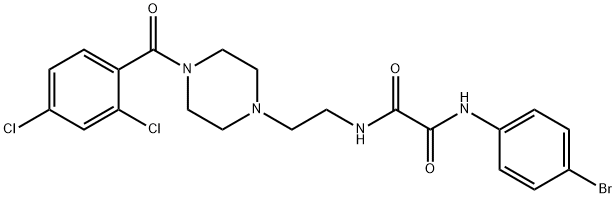 N~1~-(4-bromophenyl)-N~2~-{2-[4-(2,4-dichlorobenzoyl)-1-piperazinyl]ethyl}ethanediamide Structure