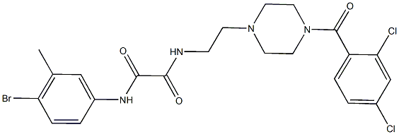 N~1~-(4-bromo-3-methylphenyl)-N~2~-{2-[4-(2,4-dichlorobenzoyl)-1-piperazinyl]ethyl}ethanediamide Structure