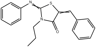 5-benzylidene-2-(phenylimino)-3-propyl-1,3-thiazolidin-4-one 구조식 이미지