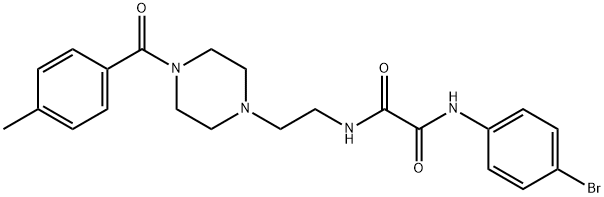 N~1~-(4-bromophenyl)-N~2~-{2-[4-(4-methylbenzoyl)-1-piperazinyl]ethyl}ethanediamide 구조식 이미지